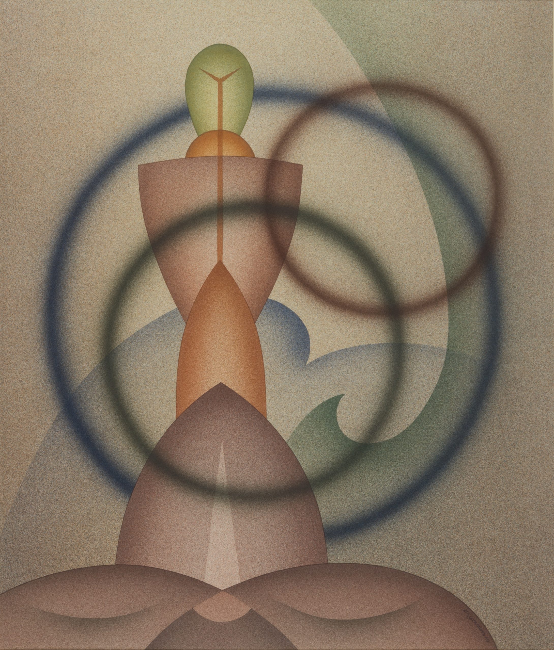 Esoteric Trilogy - 3rd State (Watercolor No. 26), 1940, Watercolor on paper, Bequest of Raymond Jonson, Raymond Jonson Collection