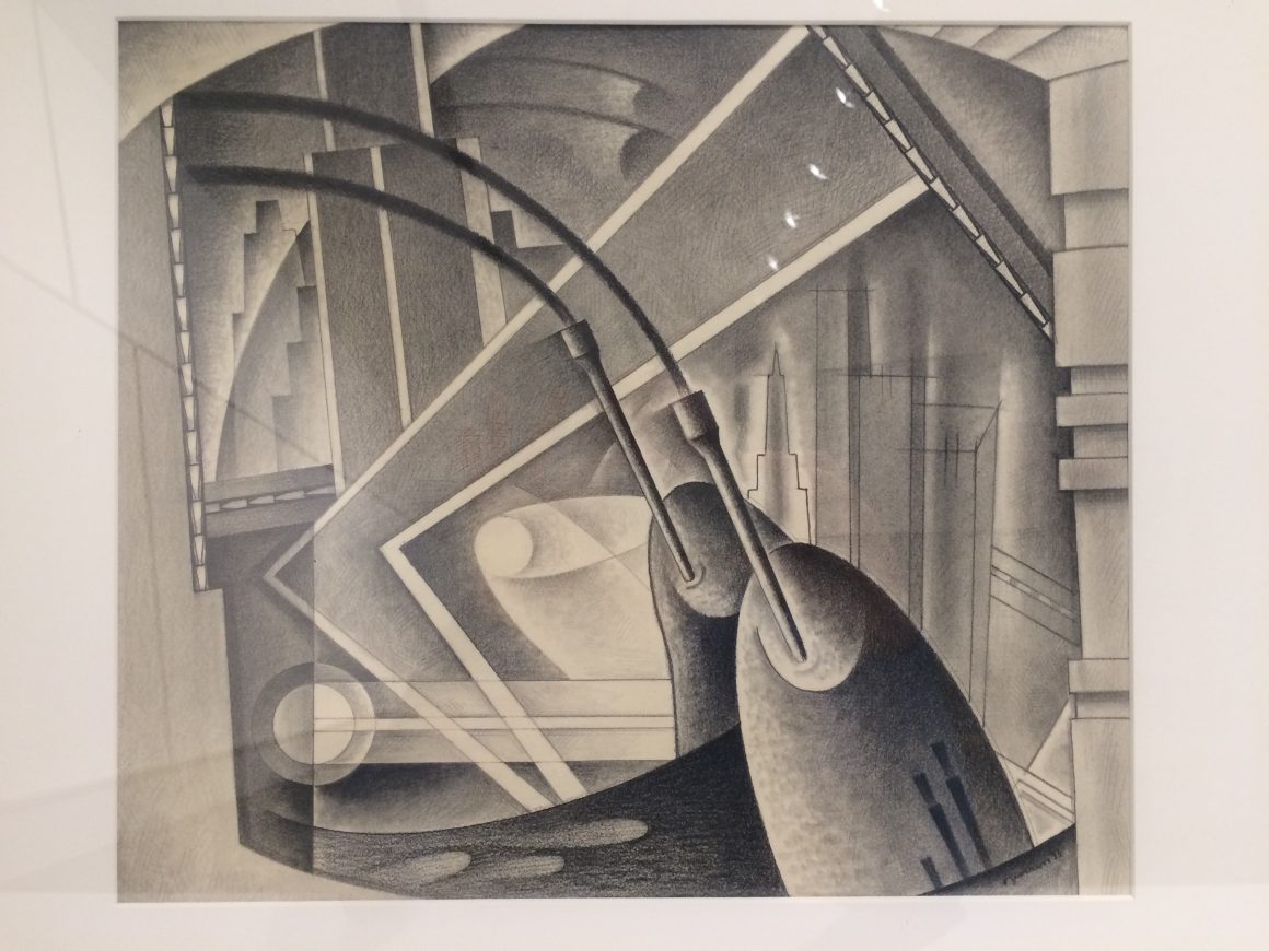 Design of Structure - City, 1933, Graphite on paper, Bequest of Raymond Jonson, Raymond Jonson Collection