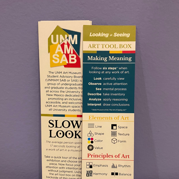 A photograph of the "Slow Looking Bookmark" designed by Armelle Richard.